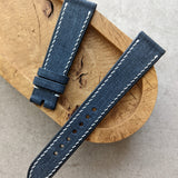 Babele Calfskin Watch Strap - Denim Blue