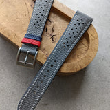 Epsom Calfskin Watch Strap - Seagull Grey Rally With R&N Contrast Keepers