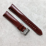 Shell Cordovan Watch Strap - Oxblood - The Strap Tailor