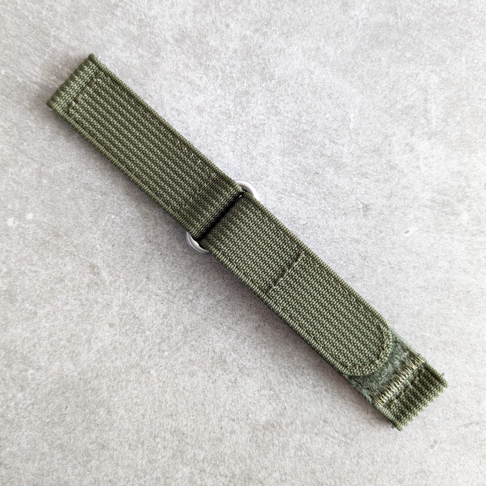 Premium Ribbed Two Piece Ballistic Nylon Strap - Army Green