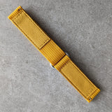 Premium Ribbed Two Piece Ballistic Nylon Strap - Mustard Yellow