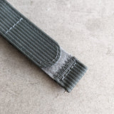 Premium Ribbed Two Piece Ballistic Nylon Strap - Smoke Grey