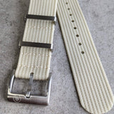 Premium Ribbed Fabric Watch Strap - Cream