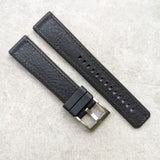 leather-rubber-watch-strap-black