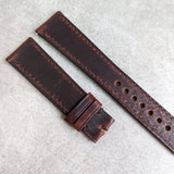 Badalassi Wax Strap - Dark Brown W/Matching stitch