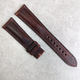 Badalassi Wax Padded Strap - Dark Brown W/Matching stitch