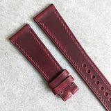 Virginia Chrome Strap Tanned - Burgundy W/Matching Stitch