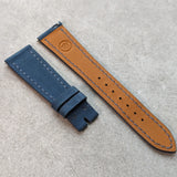 Nubuck Leather Watch Strap - Denim Blue