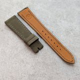 Nubuck Leather Watch Strap - Olive Green