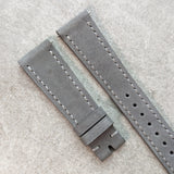 Nubuck Leather Watch Strap - Grey