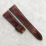 Shell Cordovan Watch Strap - Dark Brown Marbled Museum