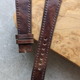 Shell Cordovan Watch Strap - Dark Brown Marbled Museum