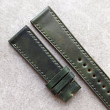 Shell Cordovan Watch Strap - Green Marbled Museum