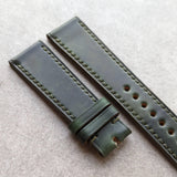Shell Cordovan Watch Strap - Green Marbled Museum