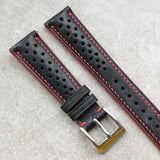 Pueblo Rally Watch Strap - Black & Red - RTW