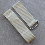 Premium Ribbed Two Piece Ballistic Nylon Strap - Cream