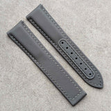 Omega-Style Deployant Sailcloth Watch Strap - Grey