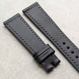 Barenia Calfskin Watch Strap - Graphite Grey