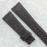 Alran Chevre Goatskin Strap - Chocolate Brown