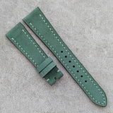 Nubuck Leather Watch Strap - Jade Green