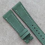 Nubuck Leather Watch Strap - Jade Green