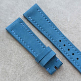 Nubuck Leather Watch Strap - Light Blue