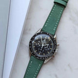 Nubuck Leather Watch Strap - Jade Green