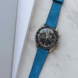 Nubuck Leather Watch Strap - Light Blue