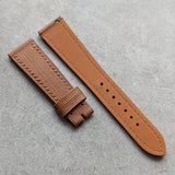 Saffiano Calfskin Watch Strap - Tan Brown