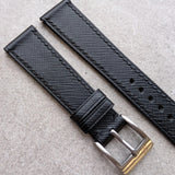 Slimline Saffiano Chevre Strap - Black - RTW