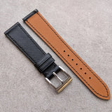 Slimline Saffiano Chevre Strap - Black - RTW