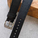 Slimline Saffiano Chevre Strap - Black - RTW