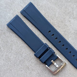 Soft Touch Chamfered Rubber Strap - Navy Blue