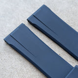 Soft Touch Chamfered Rubber Strap - Navy Blue