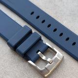 Soft Touch Chamfered Rubber Strap - Navy Blue