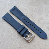 Soft Touch Chamfered Rubber Strap - Navy Blue