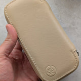 Beige & Cream Travel Case - 2 Watch Zip Case