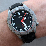 Soft Touch Rubber Sailcloth Strap - Black