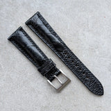 Ostrich Shin Watch Strap - Black - RTW