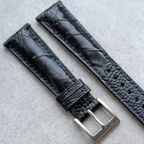 Ostrich Shin Watch Strap - Black - RTW