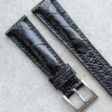 Ostrich Shin Watch Strap - Black - RTW