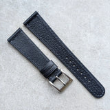 Vintage Style Pig Skin Watch Strap - Navy Slimline - RTW