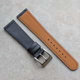 Vintage Style Pig Skin Watch Strap - Navy Slimline - RTW
