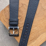 Vintage Style Pig Skin Watch Strap - Navy Slimline - RTW