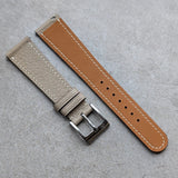 Vintage Style Pig Skin Watch Strap - Beige Slimline - RTW
