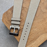 Vintage Style Pig Skin Watch Strap - Beige Slimline - RTW