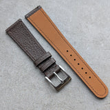 Vintage Style Pig Skin Watch Strap - Brown Slimline - RTW