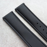 AquaFlex Rubber Deployant Strap - Black