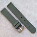 The Expedition Rubber Strap - Green - The Strap Tailor