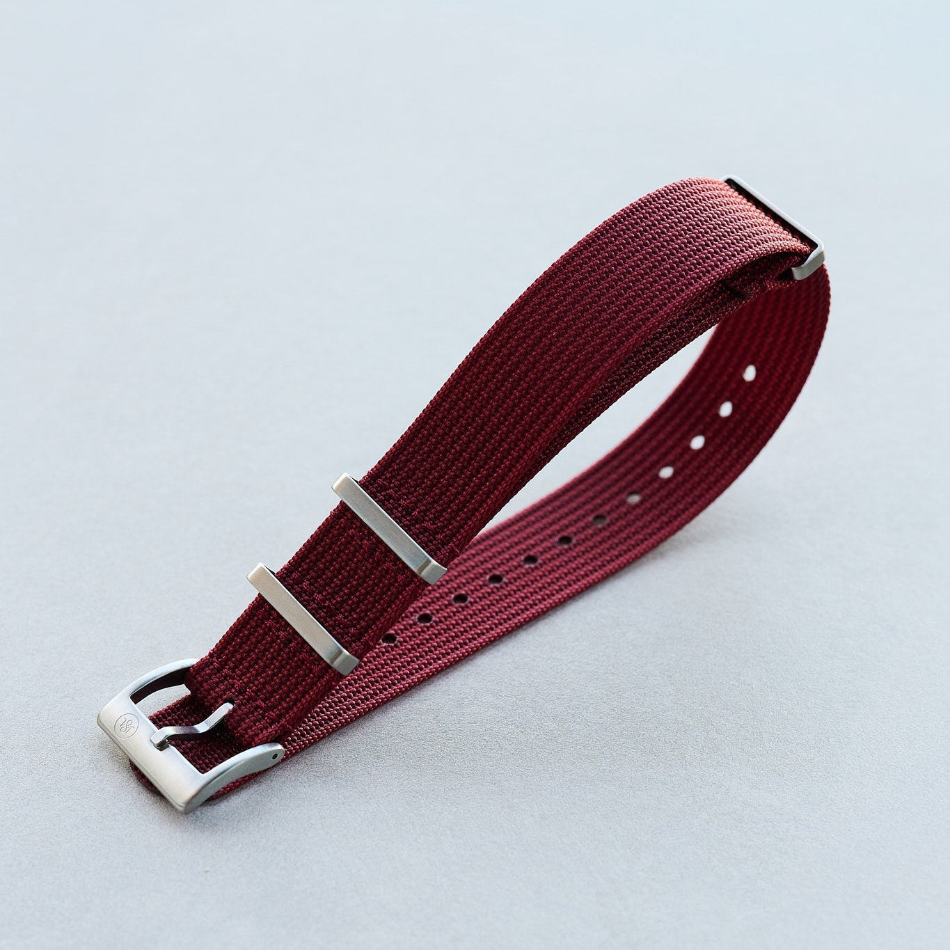 Premium Ribbed Fabric Watch Strap - Burgundy - The Strap Tailor